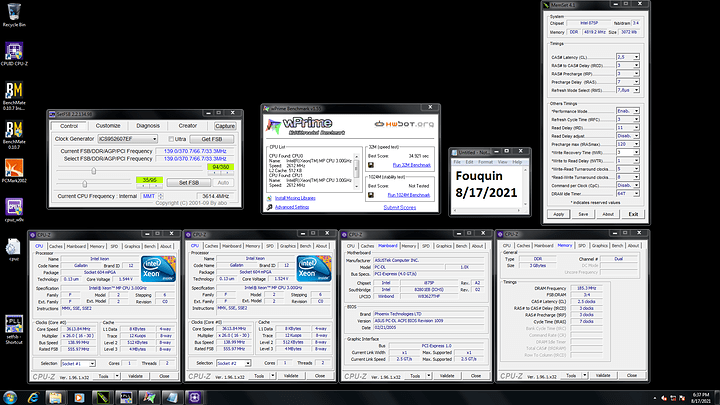 Xeon MP 4MB - wPrime 34.921s - 3613MHz - 139FSB - DDR-370