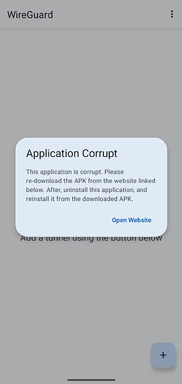 Wireguard application android corrupt - Operating Systems & Open Source ...