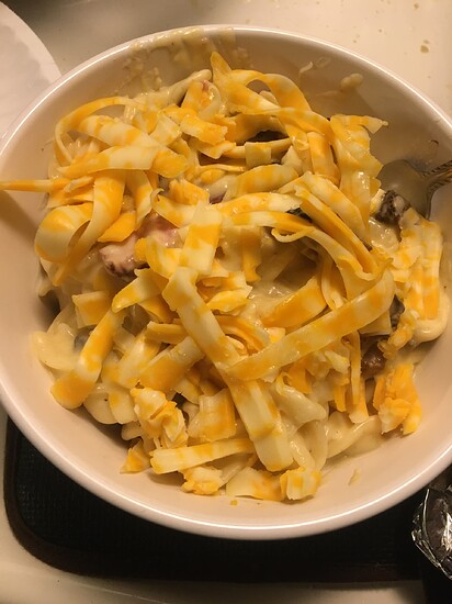 ham mushroom mac and cheese 5