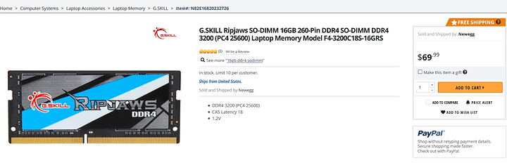 Screenshot_2020-07-19 G SKILL Ripjaws SO-DIMM 16GB 260-Pin DDR4 SO-DIMM DDR4 3200