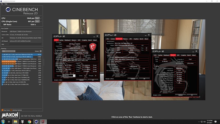 cinebench 5800x b450