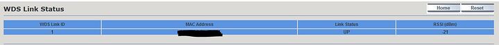 WDS Link Status UP