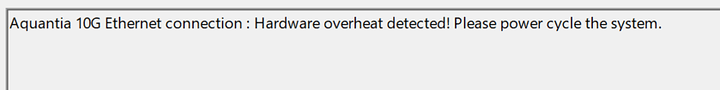 10gbe overheating