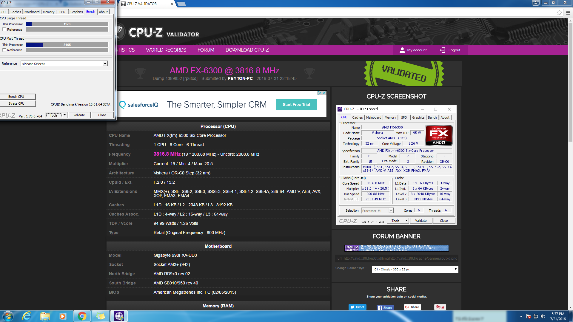 Share Your Cpu Z Benchmark Scores V1 75 Or Later Cpu Level1techs Forums