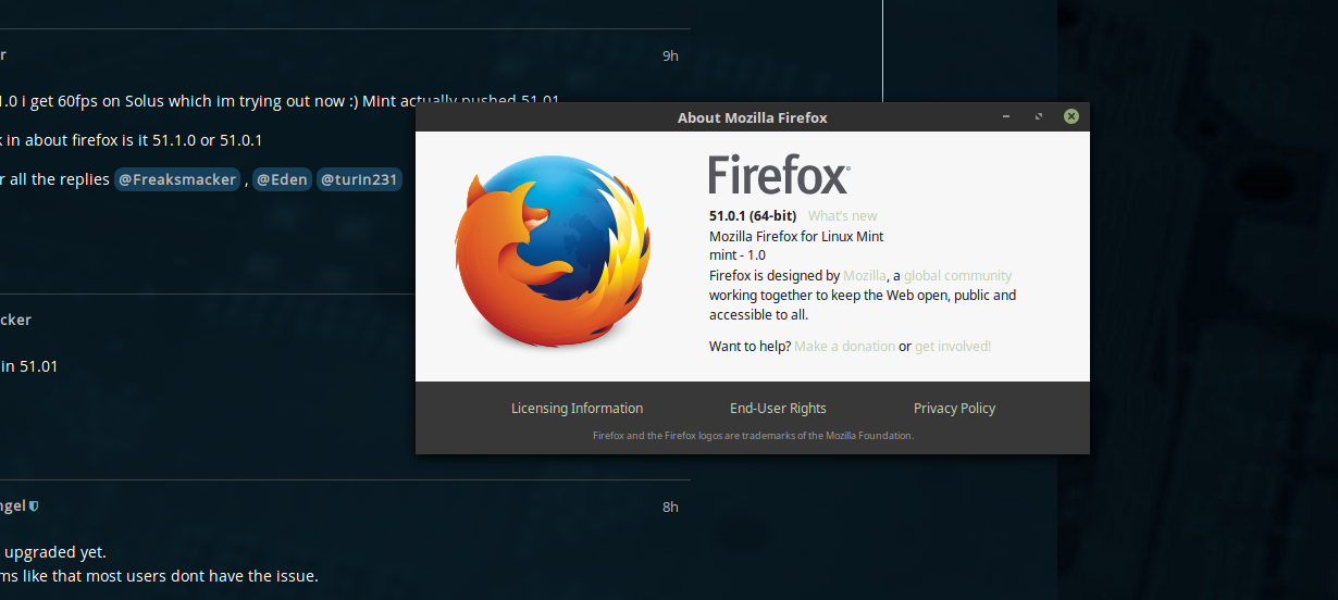 Как обновить firefox в linux mint