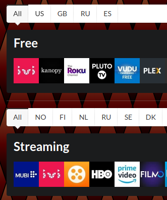seperated streaming types