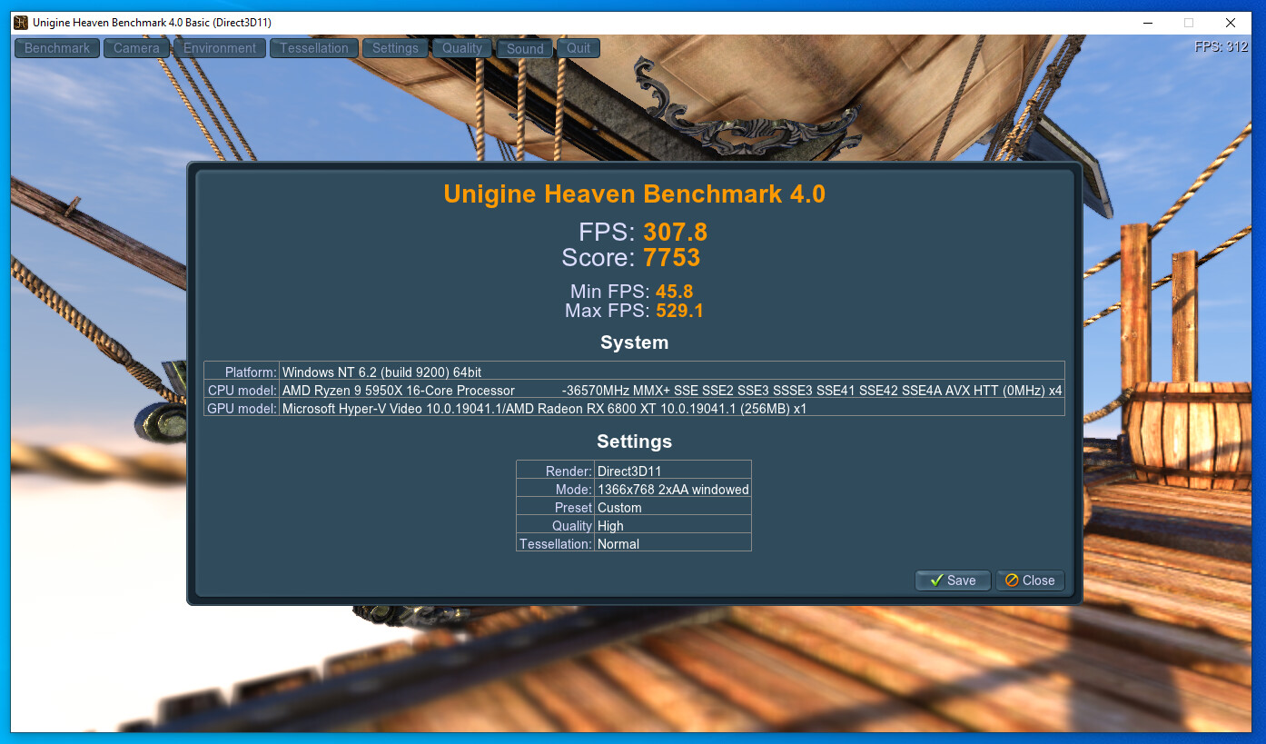 60 FPS in Heaven Benchmark, but 1-10 fps in some games · Issue #221 ·  jamesstringerparsec/Easy-GPU-PV · GitHub