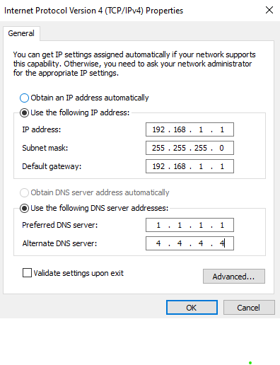 Static IP Gateway Same as IP Problem