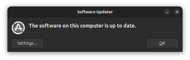 Software on this computer is up to date.