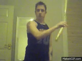 nunchuck accident in the private/nuts/balls on Make a GIF